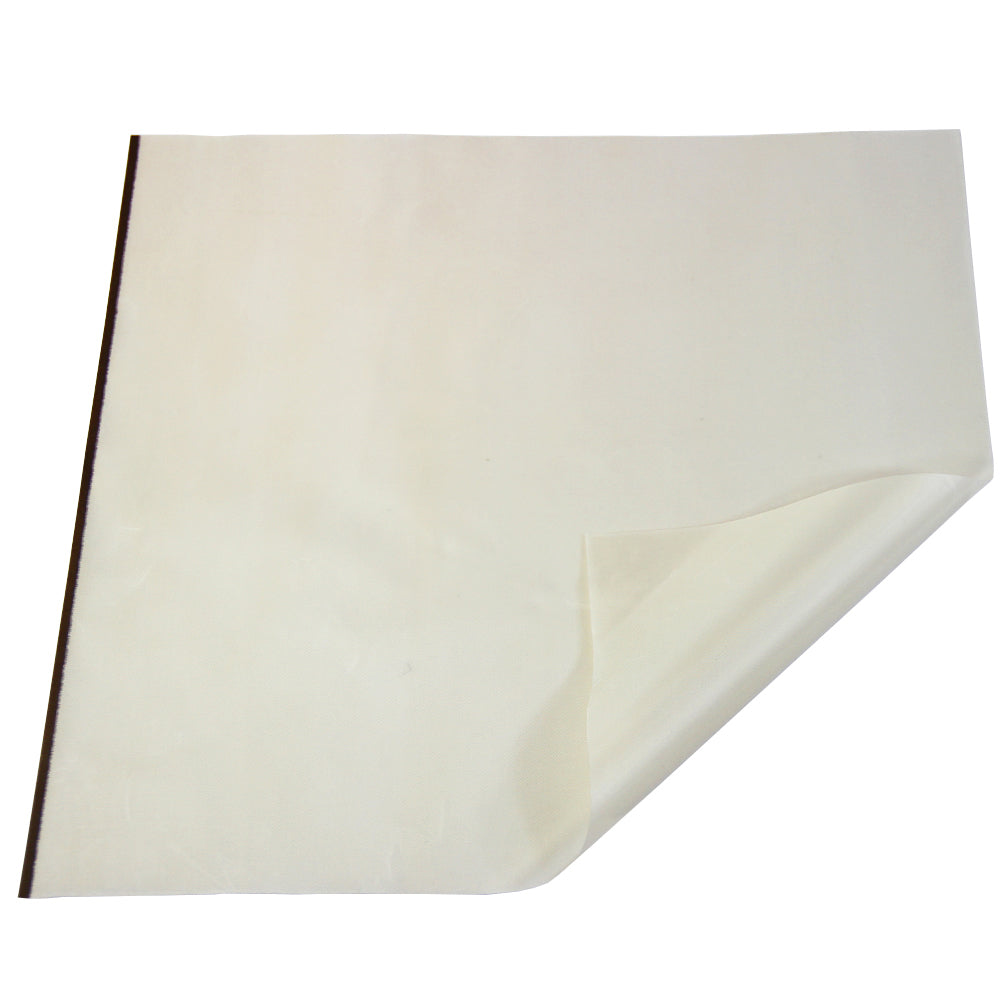 Heat-resistant Teflon sheet in a smooth, cream color, measuring 48cm x 58cm, ideal for sublimation and vinyl heat presses