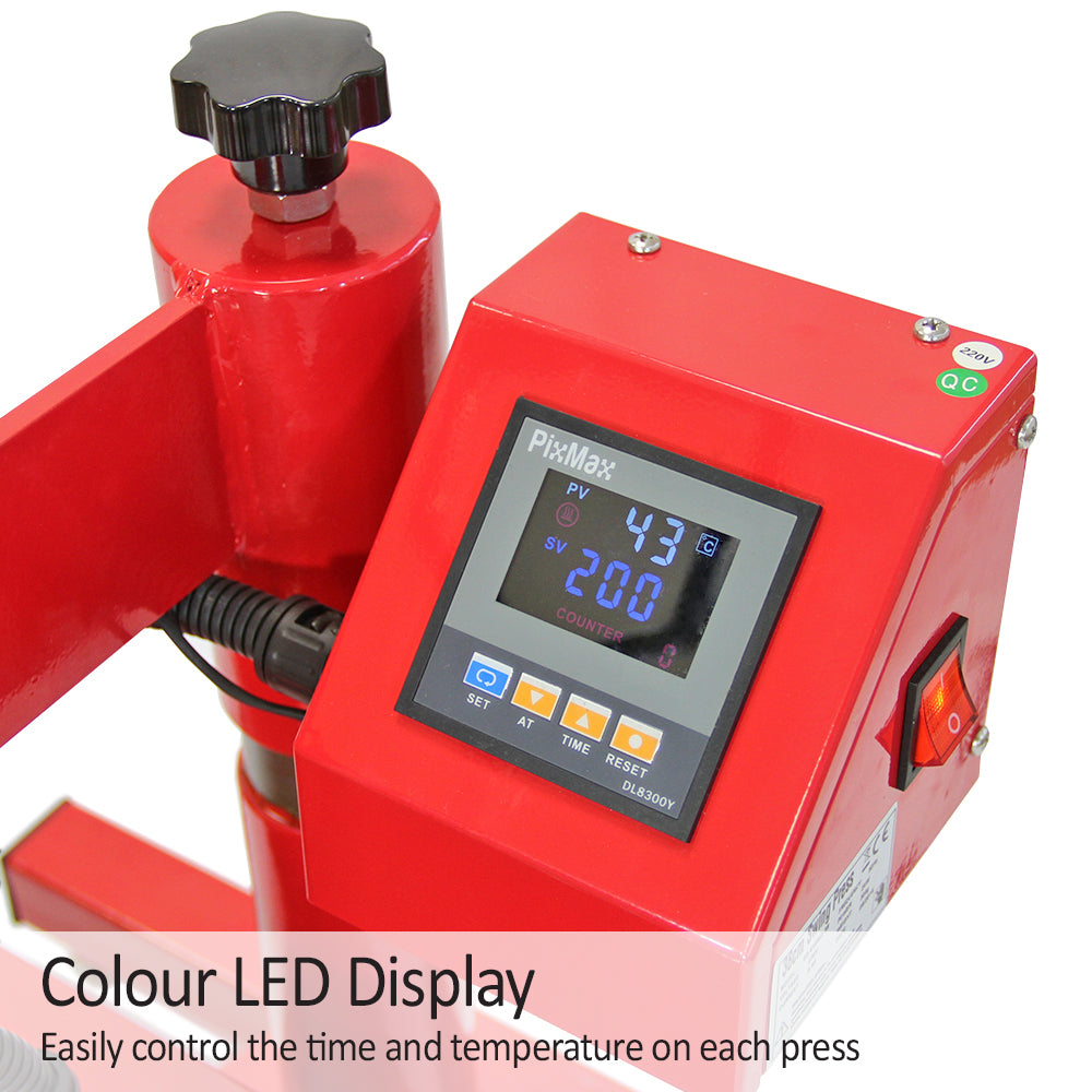 PixMax 38cm Swing Heat Press, Vinyl Cutter, Printer