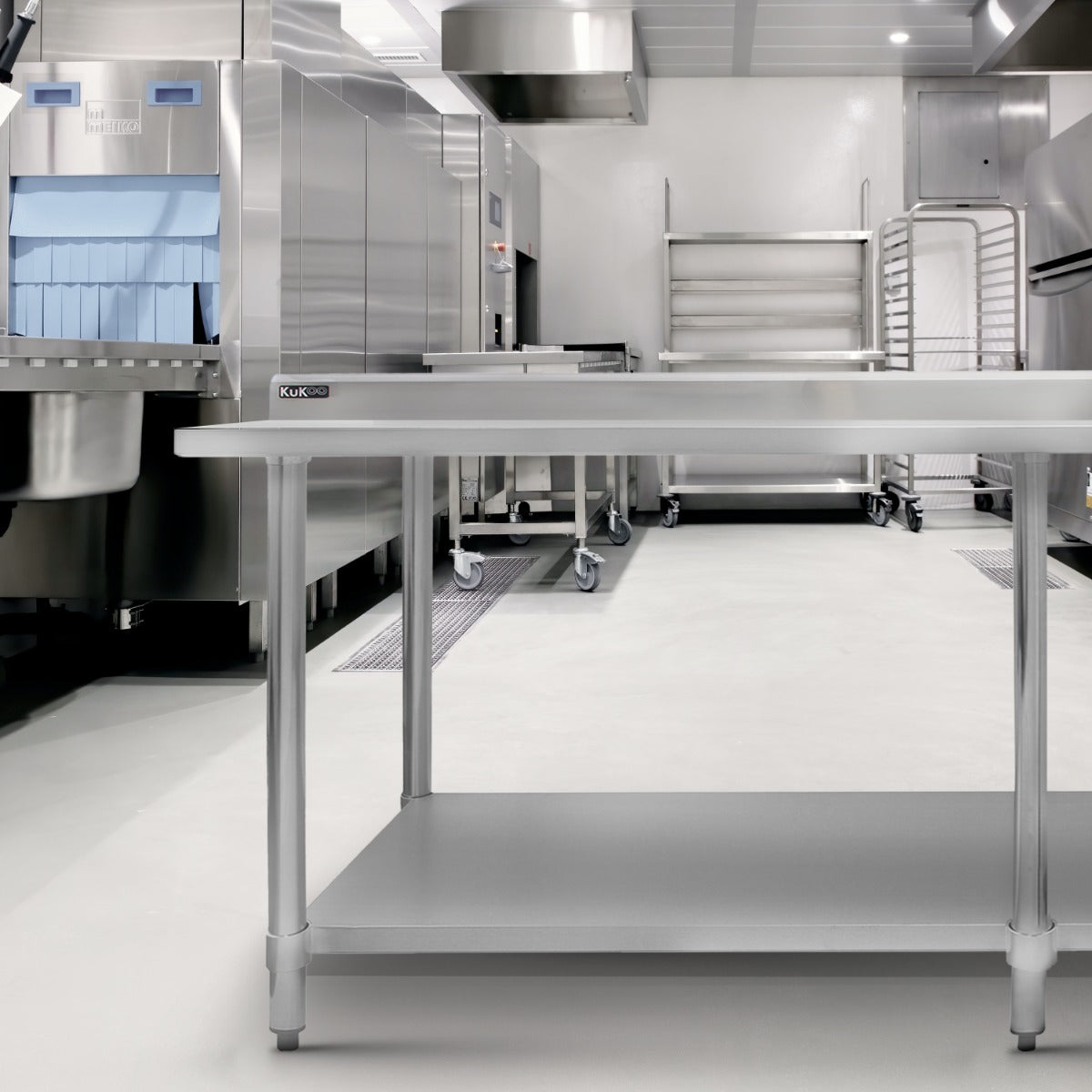Commercial Stainless Steel Catering Table - 7ft Wide