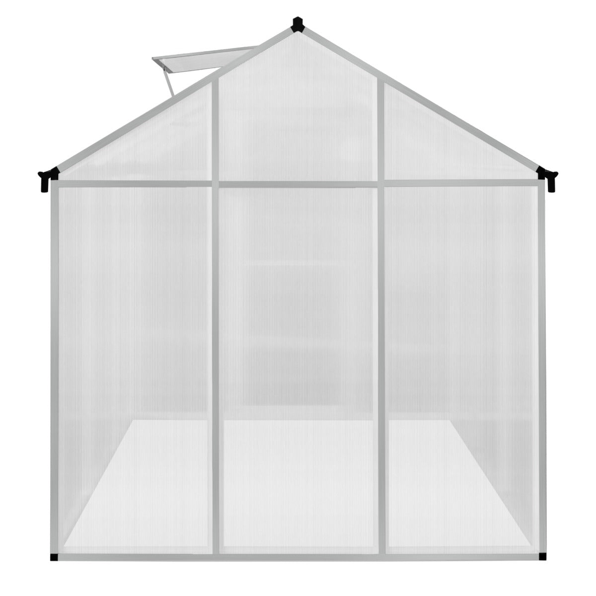 Polycarbonate Greenhouse 6ft x 6ft– Silver