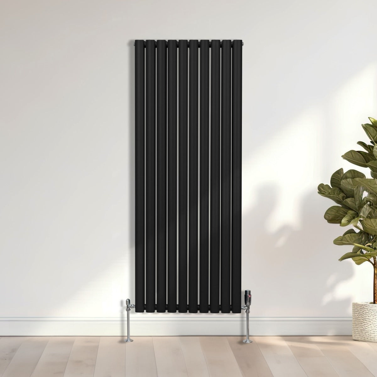 Oval Column Radiator – 1600mm x 600mm – Black