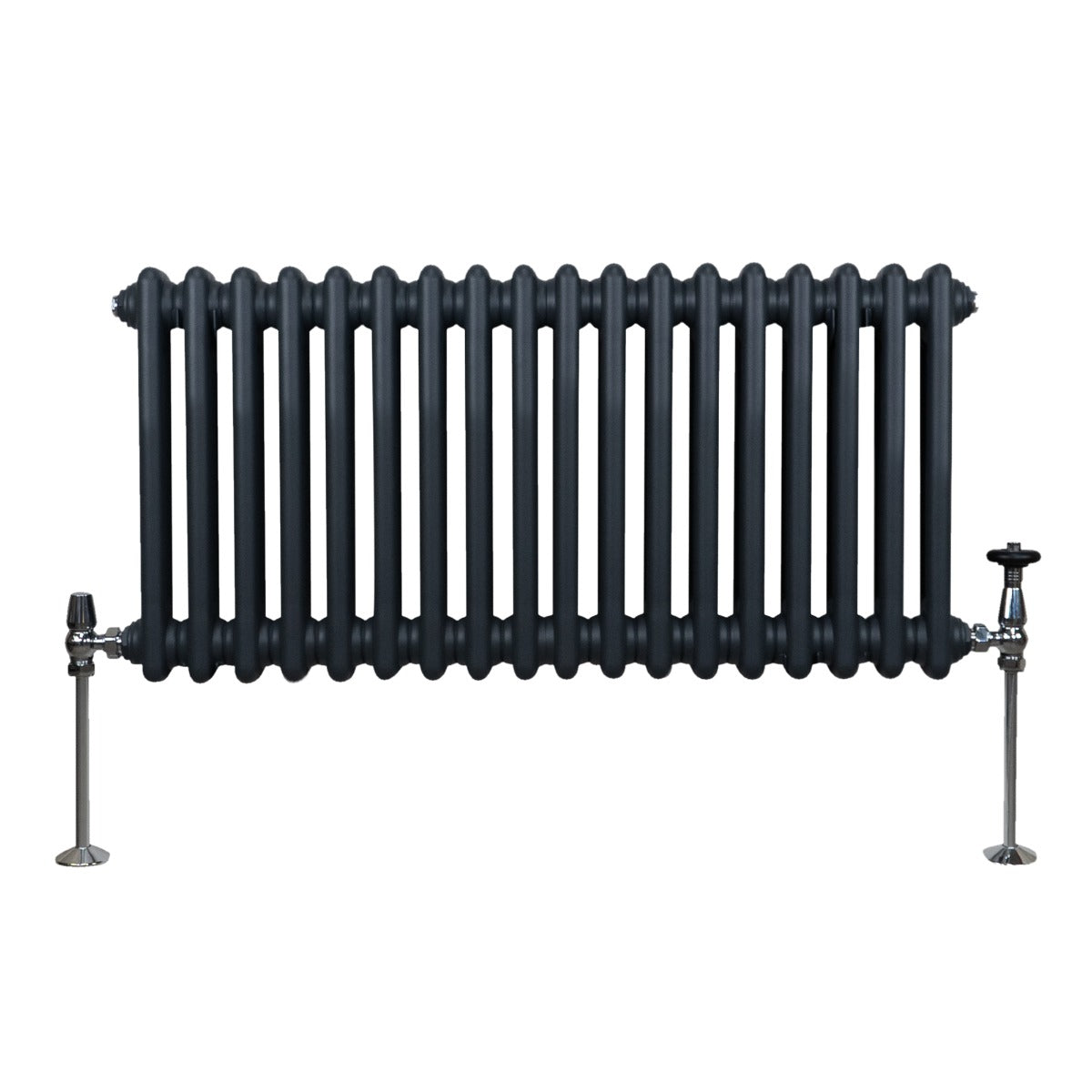 Traditional 2 Column Radiator - 300 x 832mm - Anthracite Grey