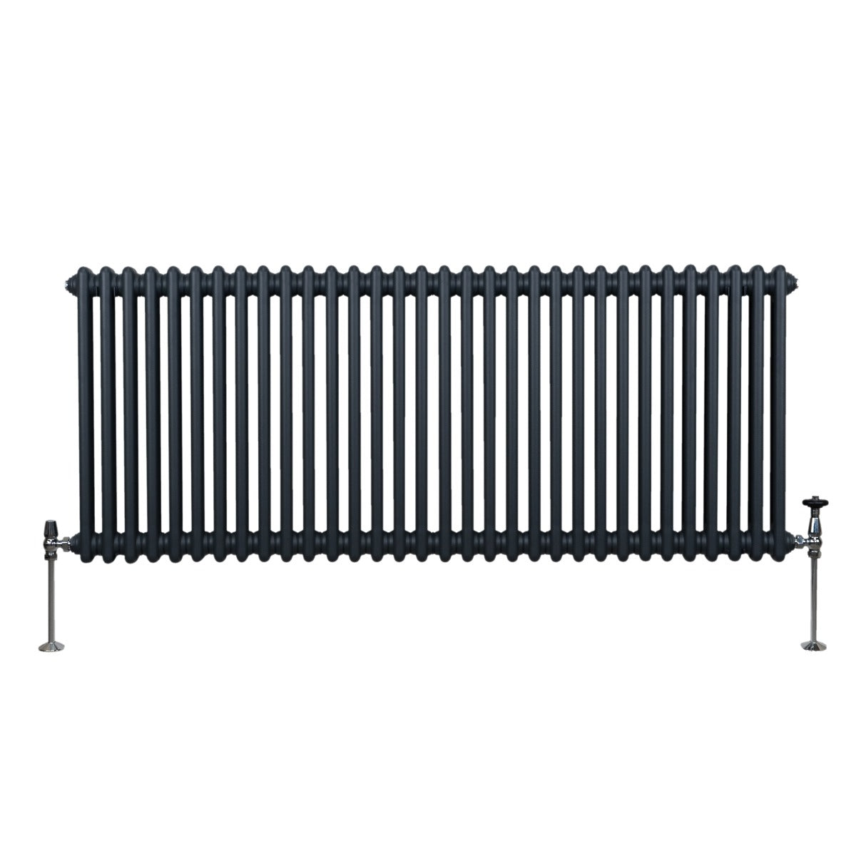 Traditional 2 Column Radiator - 600 x 1462mm - Anthracite Grey