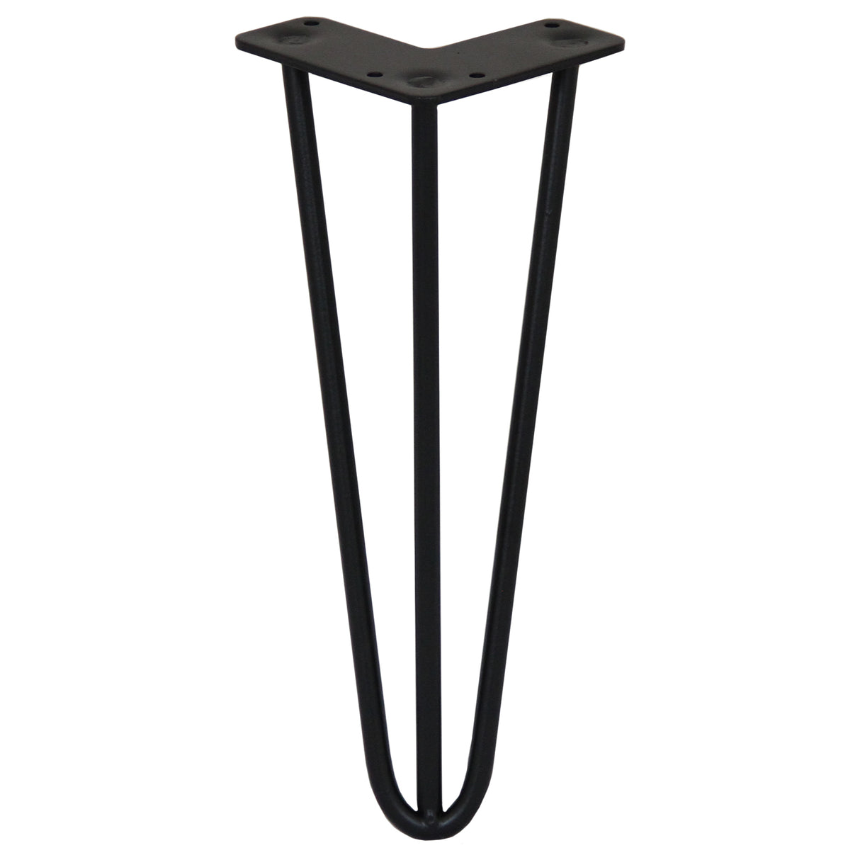 4 x 12" Hairpin Legs - 3 Prong - 10mm - Black