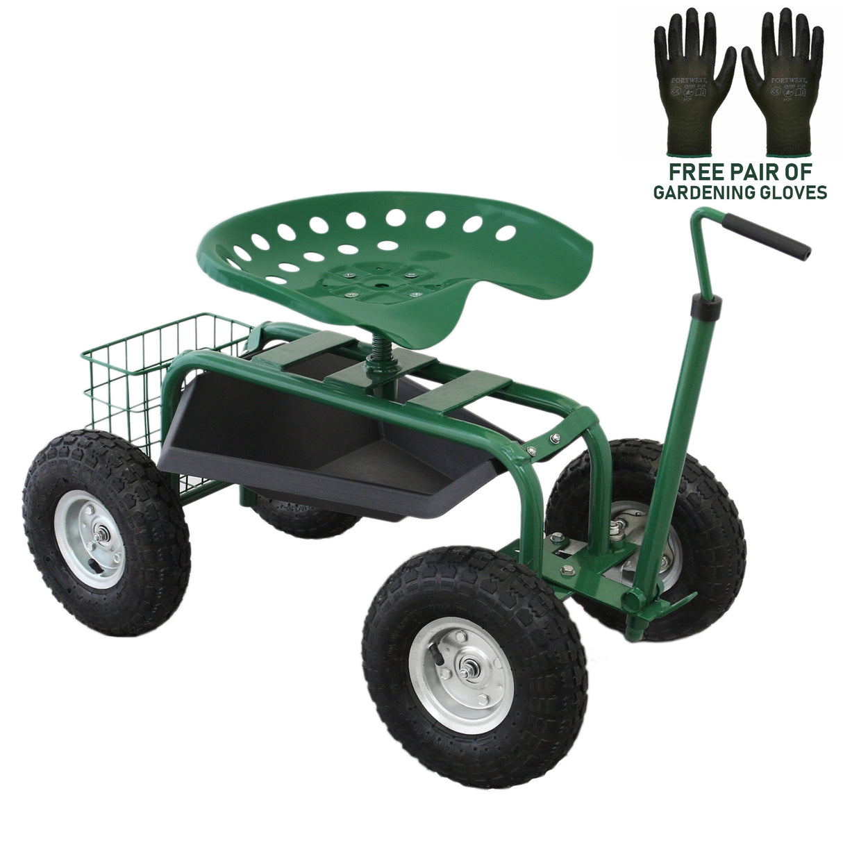 Heavy-Duty Mobile Garden Seat