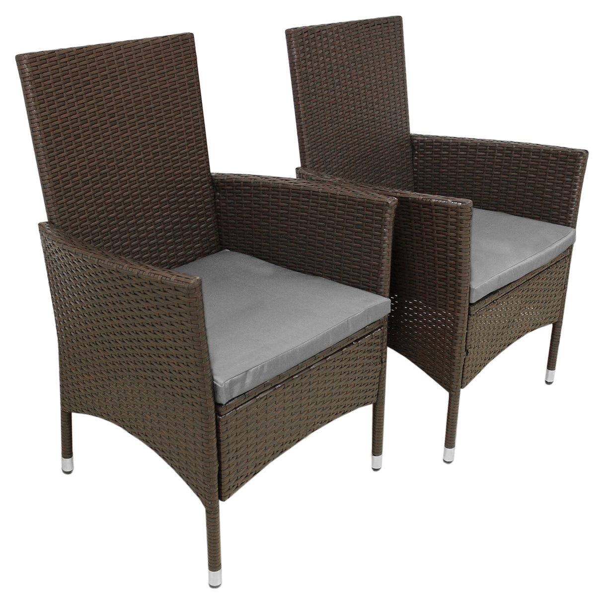Jardí Rattan Bistro Set Brown