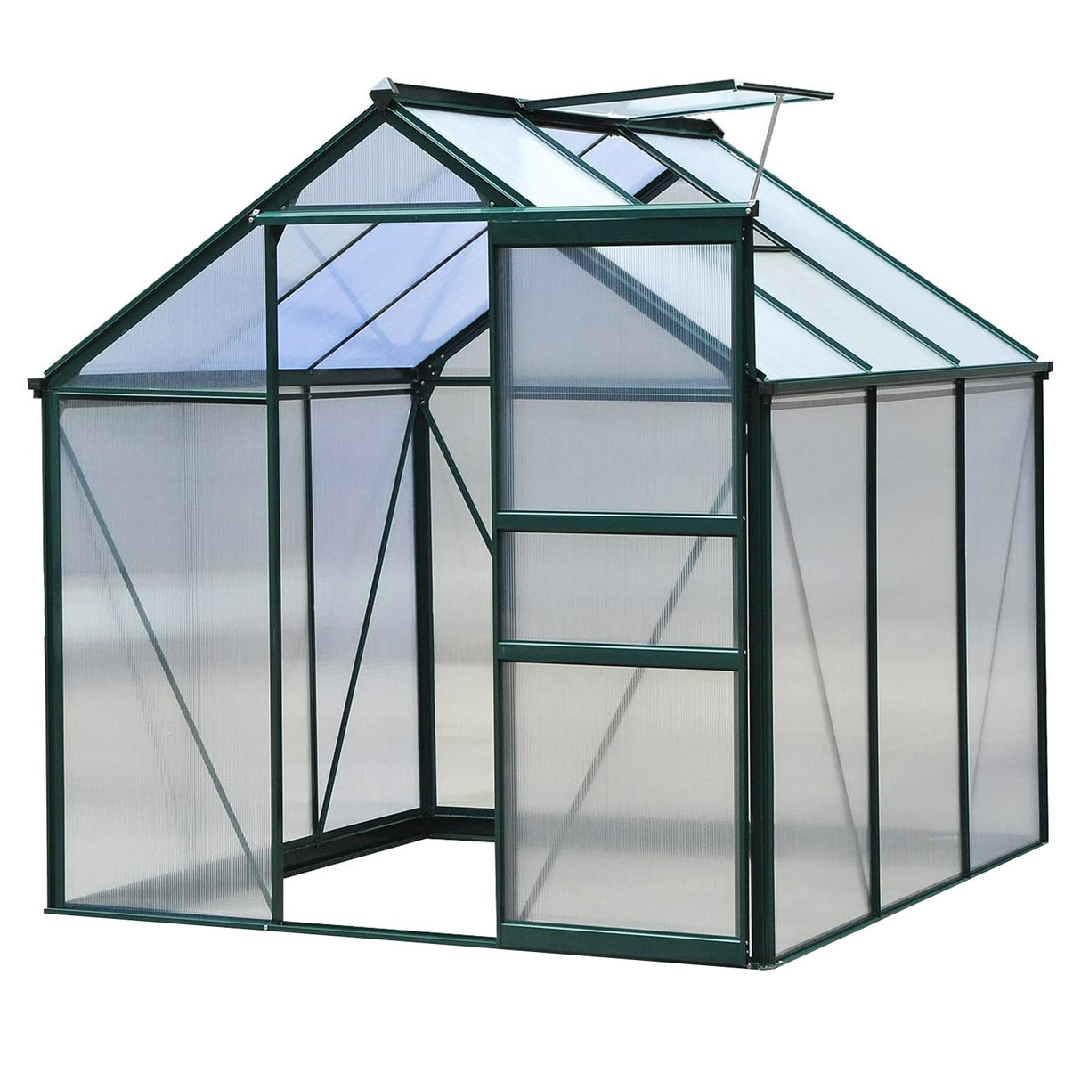 Greenhouse Polycarbonate 6ft x 6ft (Green)