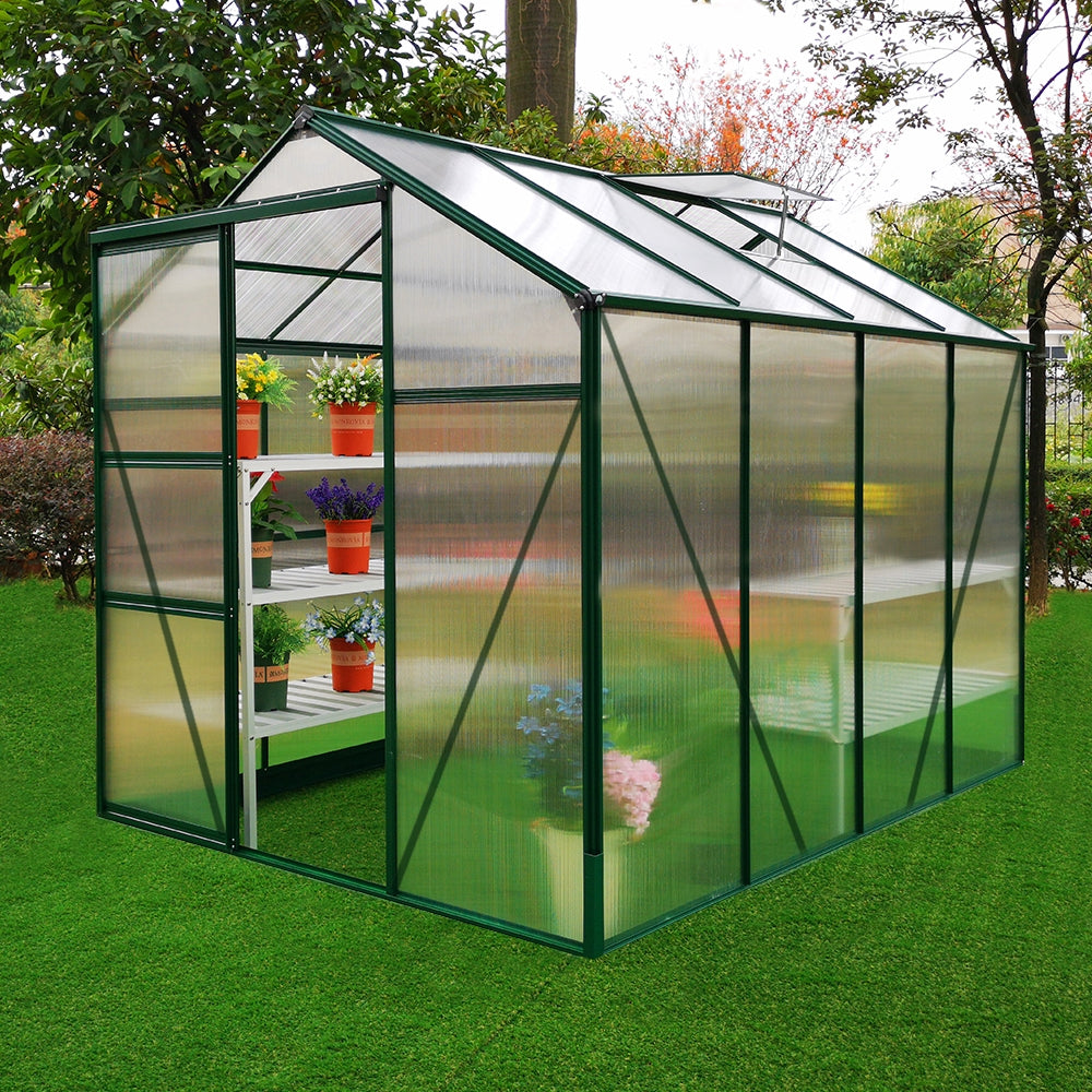 Greenhouse Polycarbonate 6ft x 8ft (Green)