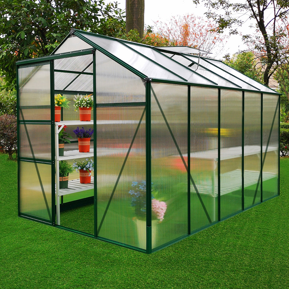 Greenhouse Polycarbonate 6ft x 10ft (Green)