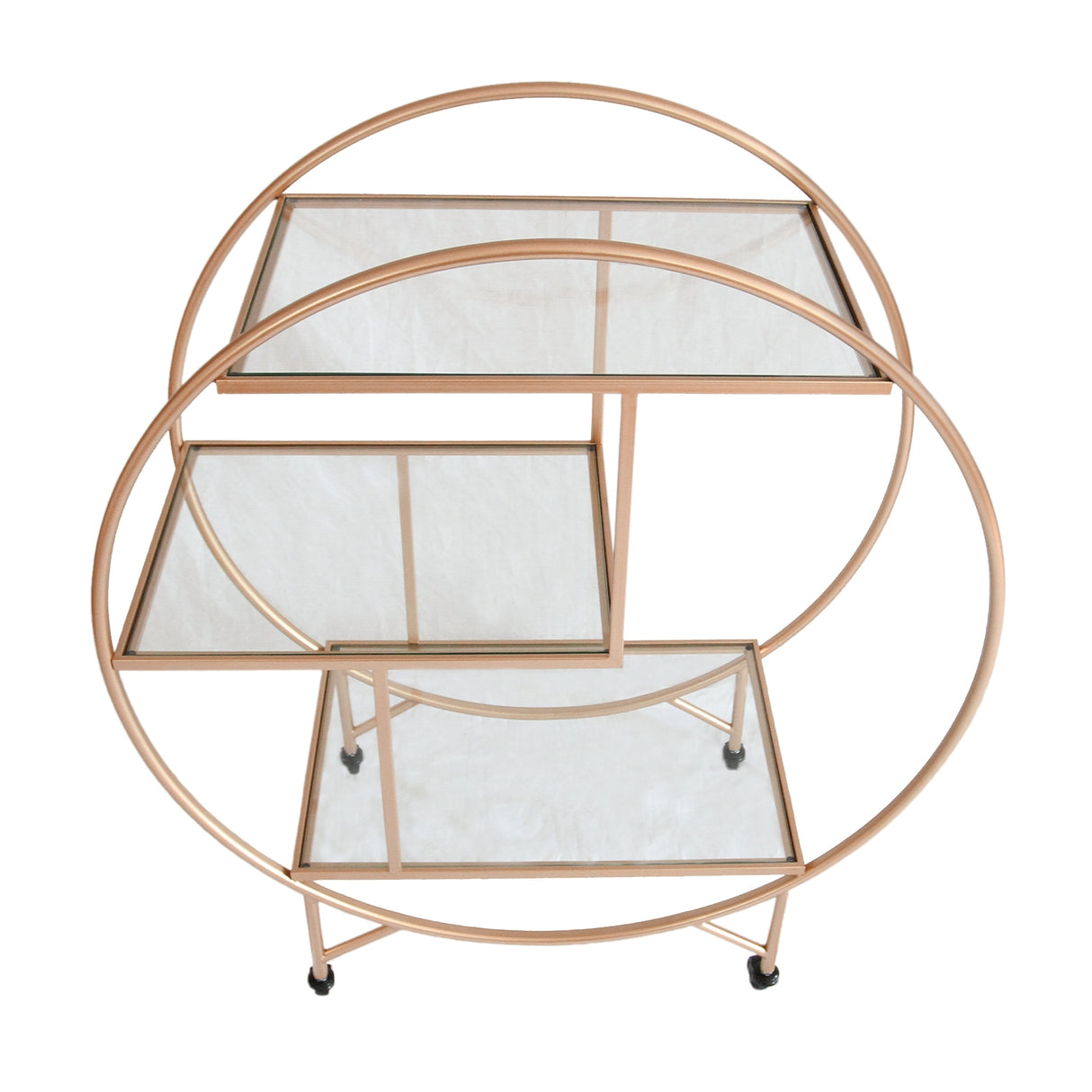 Rose Gold Drinks Trolley Bar Cart - Large