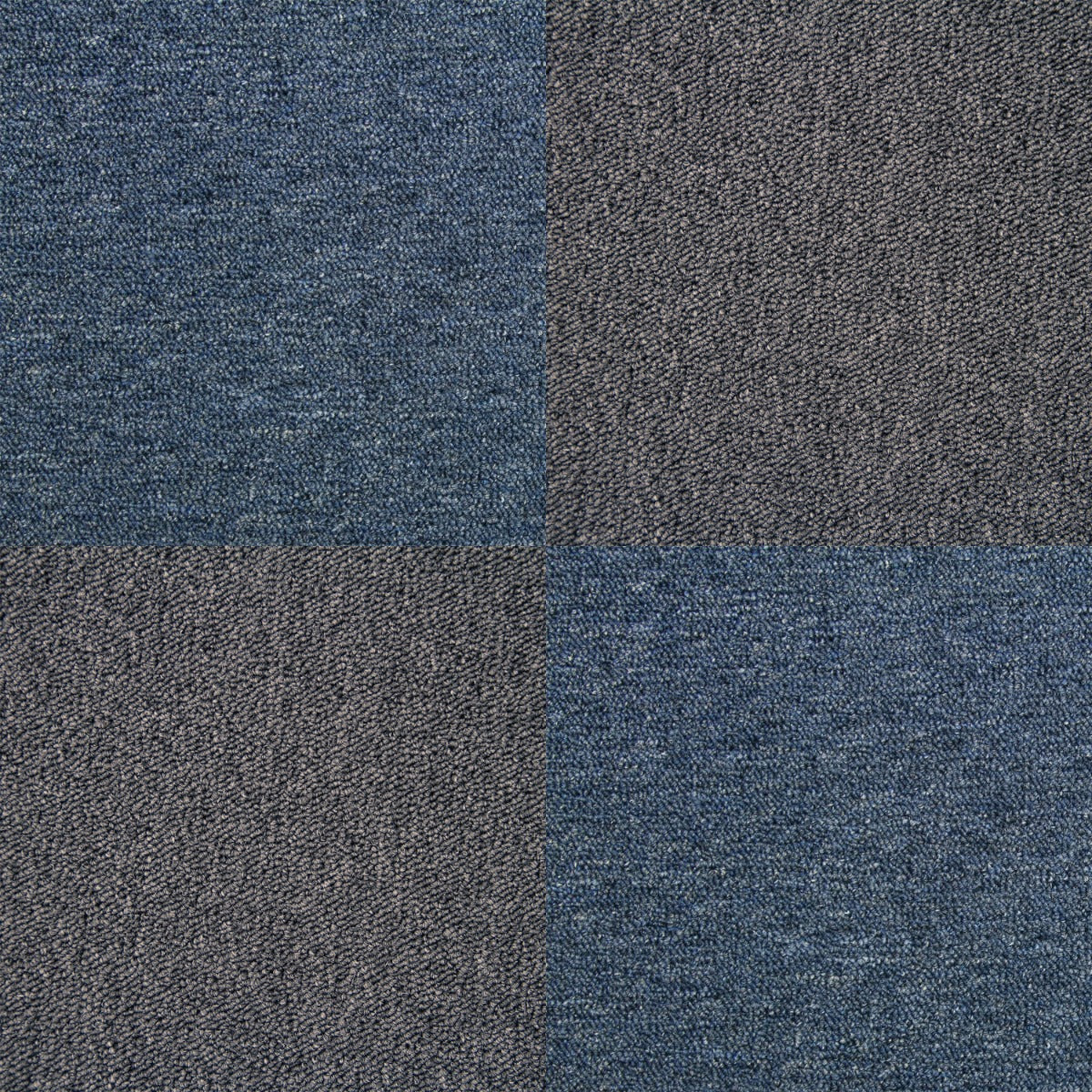 40 x Carpet Tiles 10m2 / Storm Blue & Charcoal Black