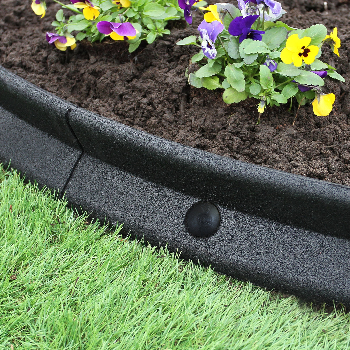 Flexible Lawn Edging Black 1.2m x 46