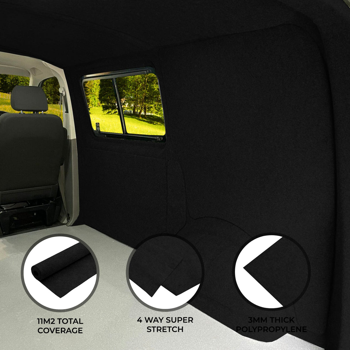 Van Carpet Lining Black