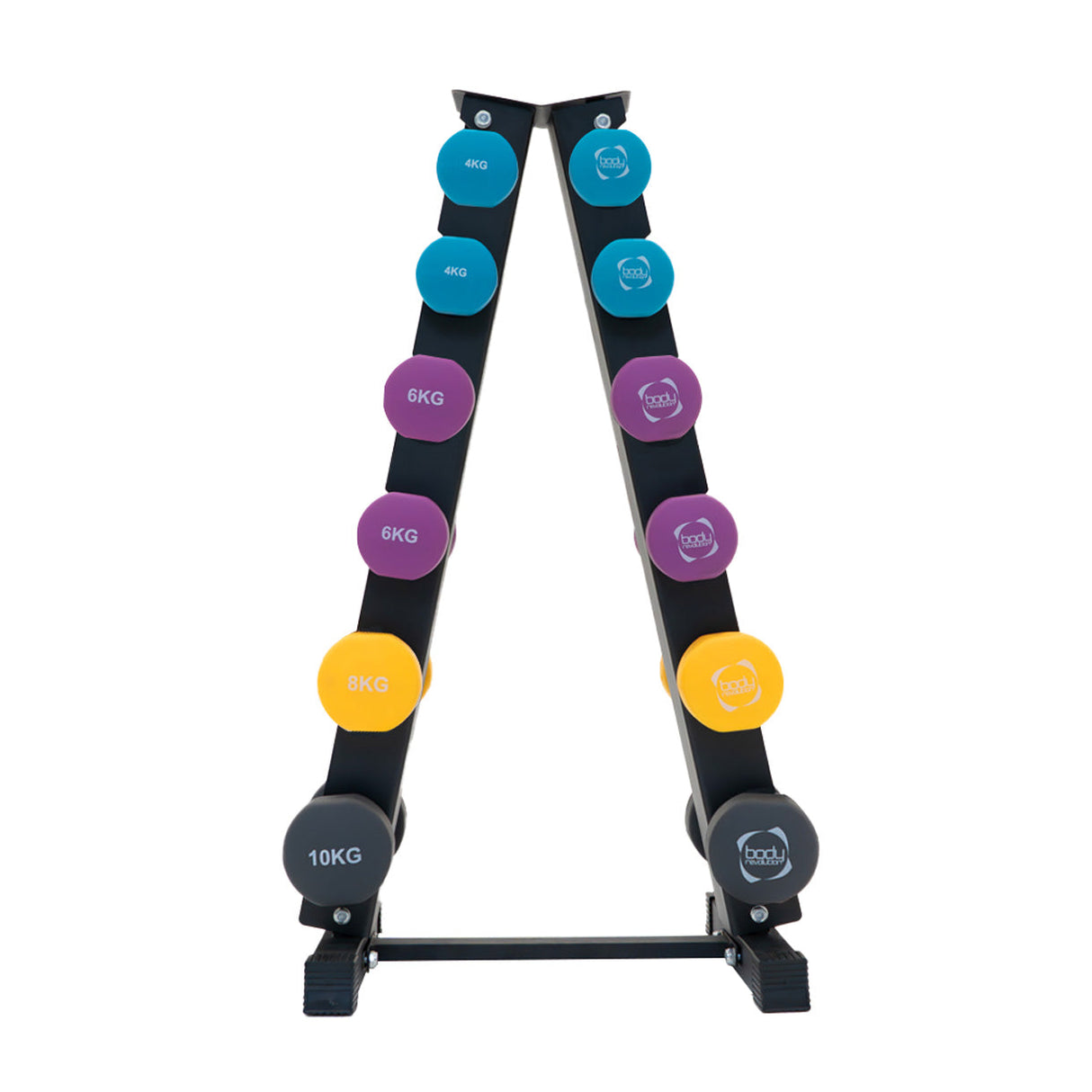 Neoprene Dumbbells Set with Rack