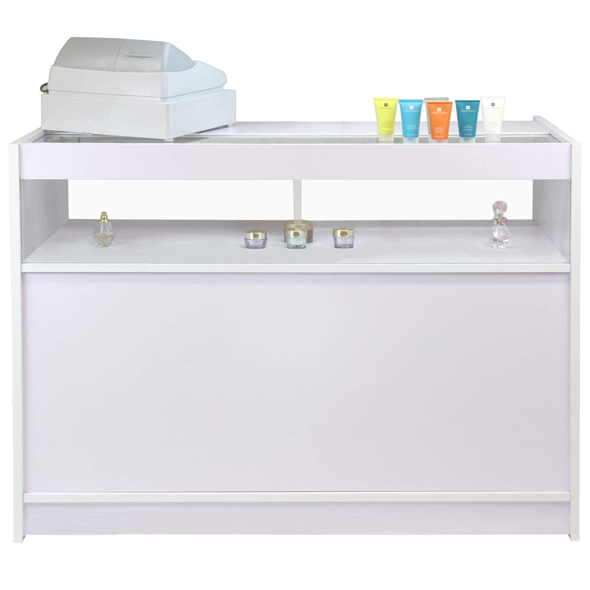 Fusion Brilliant White Shop Counter & Retail Display Set