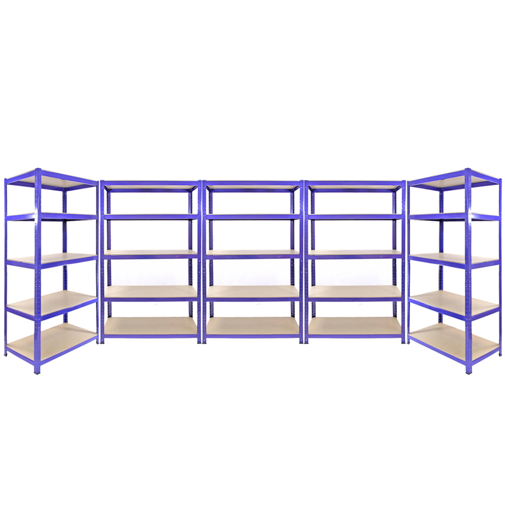 3 x Q-Rax Blue 120 x 50 x 180cm & 2 x Racking Blue 90 x 50 x 180cm