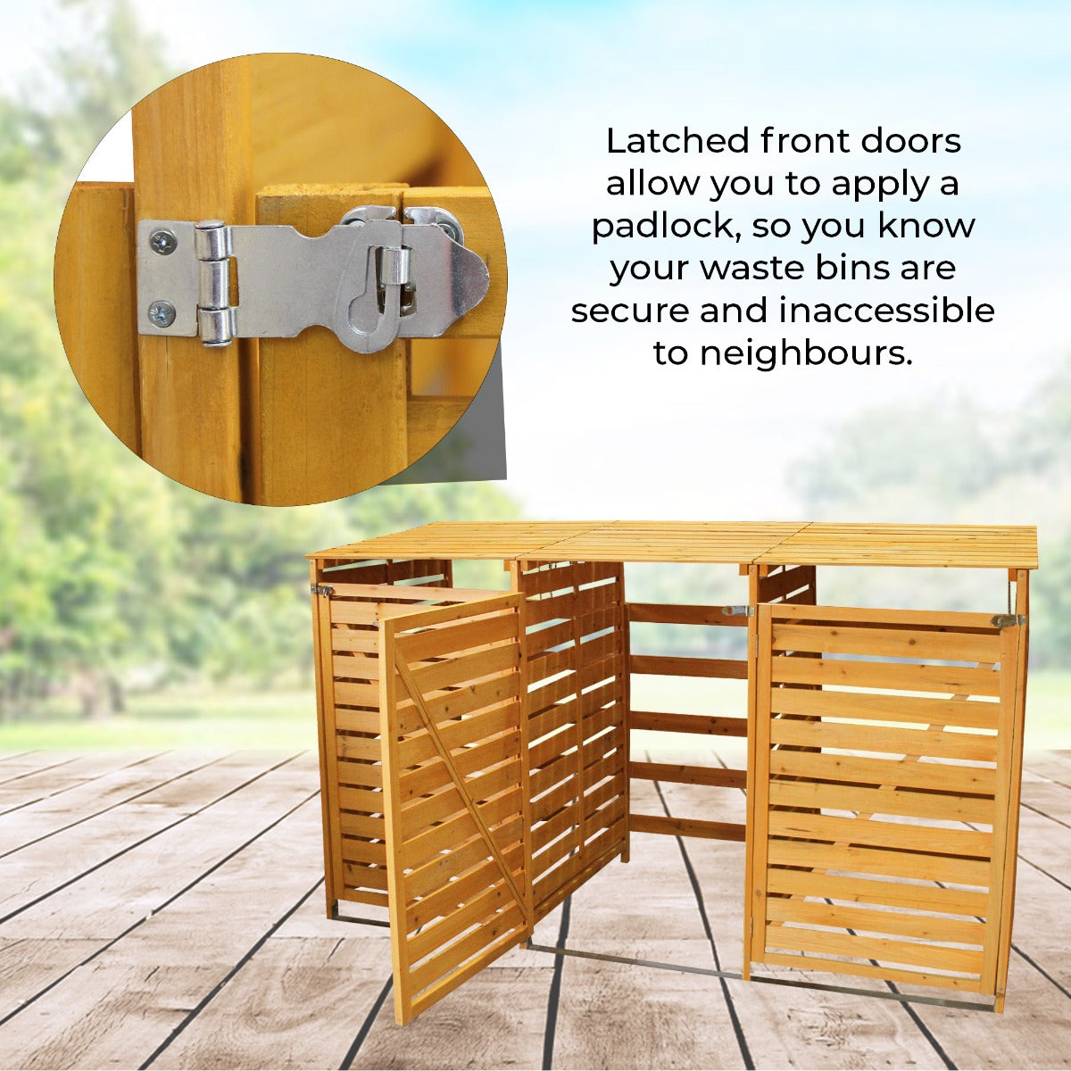 Triple Wheelie Bin Storage