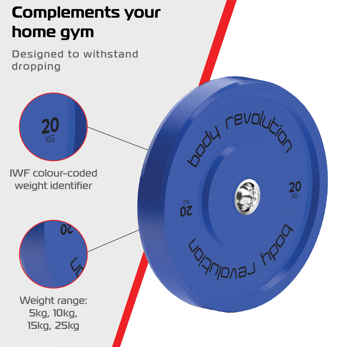 Body Revolution Olympic Bumper Plates (Colour) - Body Revolution