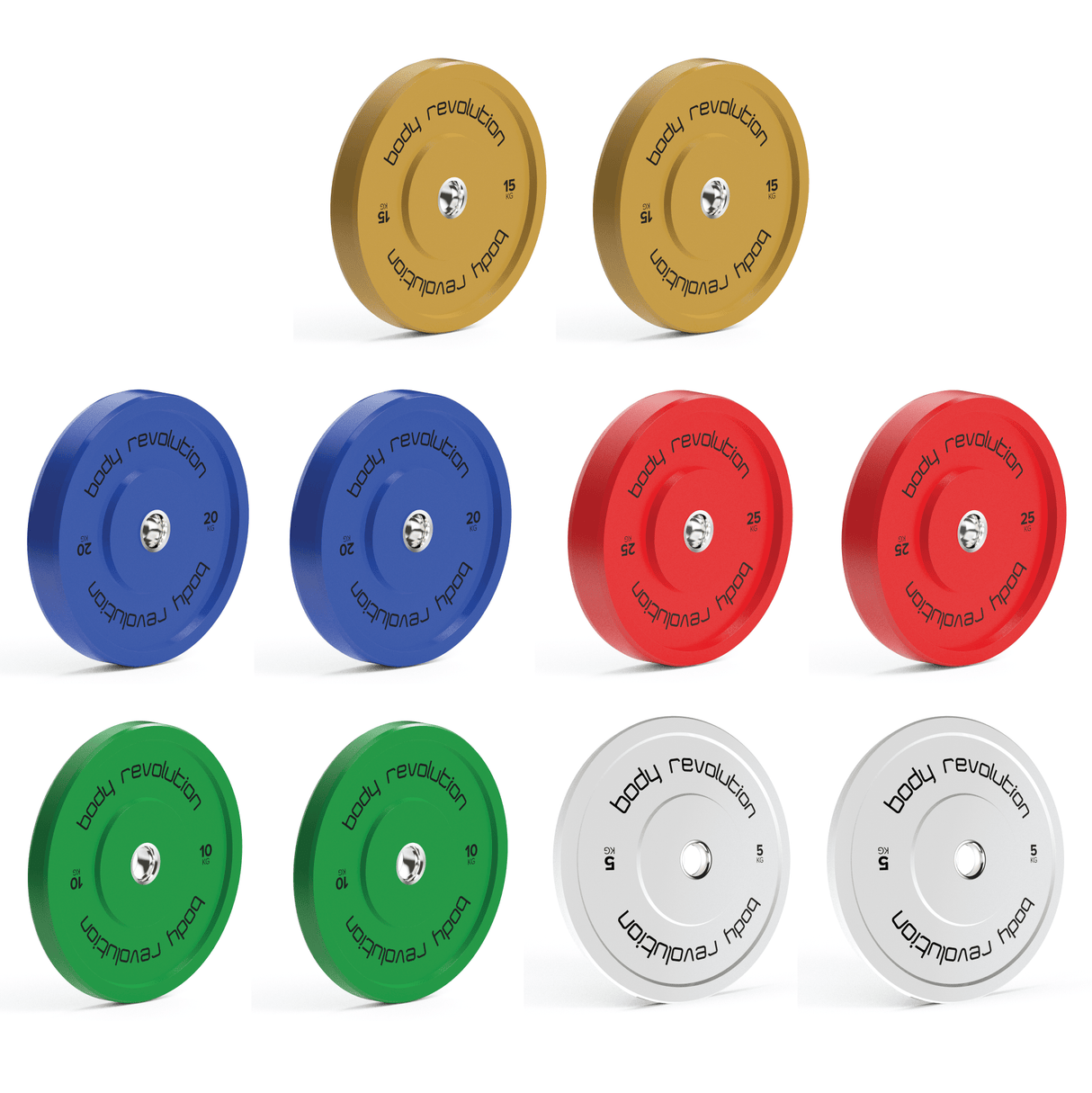 Body Revolution Olympic Bumper Plates (Colour) - Body Revolution