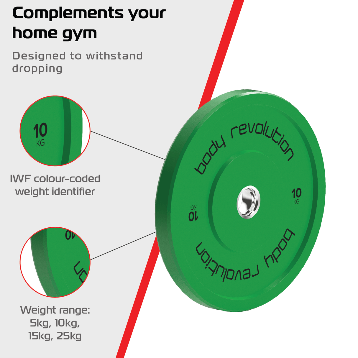 Body Revolution Olympic Bumper Plates (Colour) - Body Revolution