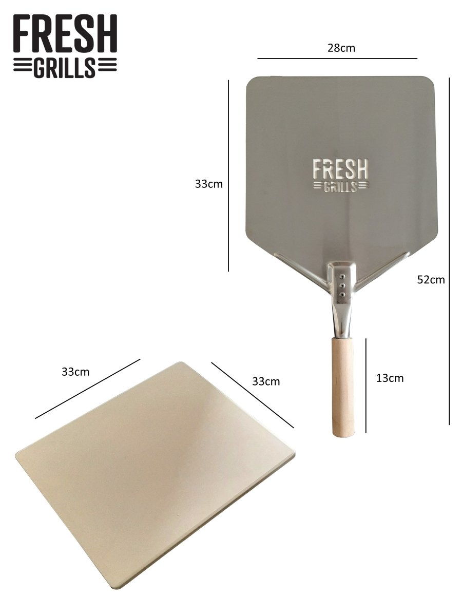 Pizza Peel and Stone Set - Fresh Grills