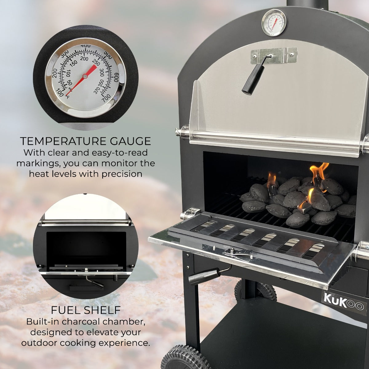 KuKoo Outdoor Pizza Oven & Pizza Peel