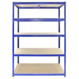 Monster Racking T-Rax Strong Storage Shelves, Blue, 120cm W, 60cm D, Set of 9