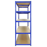 Monster Racking T-Rax Strong Storage Shelves, Blue, 120cm W, 60cm D, Set of 10