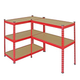 4 x Z-Rax Metal Racking Units Red 90cm & Free Mallet