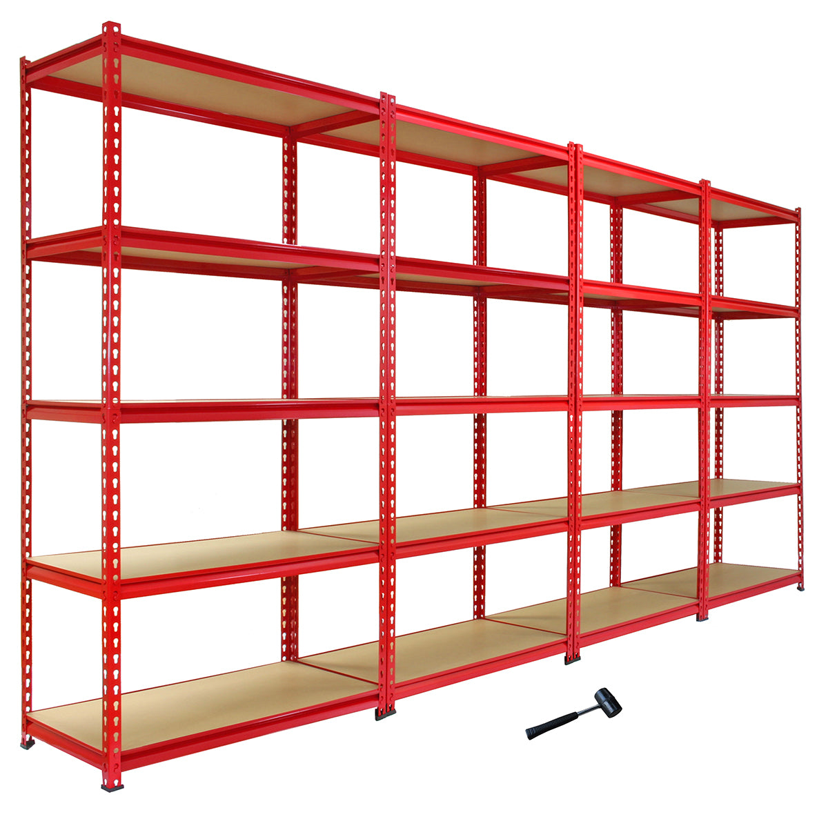 4 x Z-Rax Metal Racking Units Red 90cm & Free Mallet