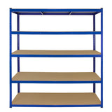 Monster Racking T-Rax 3 x Extra Wide Storage Shelves, Blue, 160cm W, 60cm D