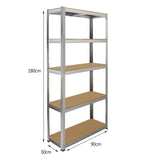 Galwix 90cm Racking Bundle: Corner Shelving and 2 Garage Racking Bays