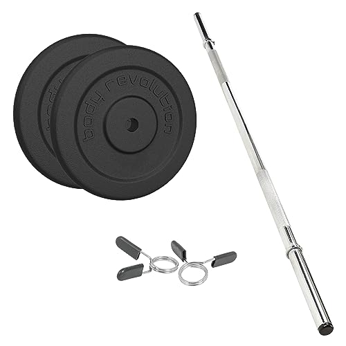 1.2m 1" Barbell and Cast Iron Weight Plate Sets - Body Revolution