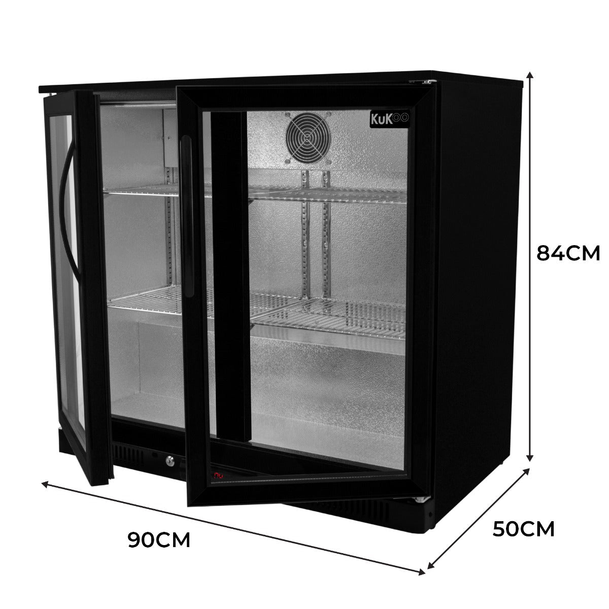 Back Bar Fridge Cooler - Hinged Double Door