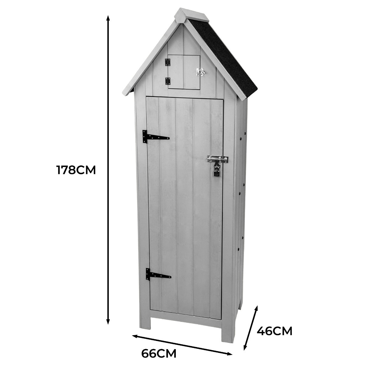 Wooden Garden Shed – Grey