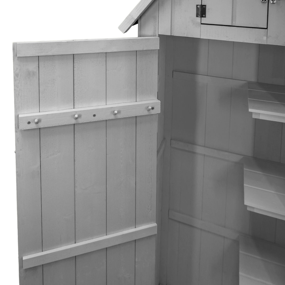 Wooden Garden Shed – Grey