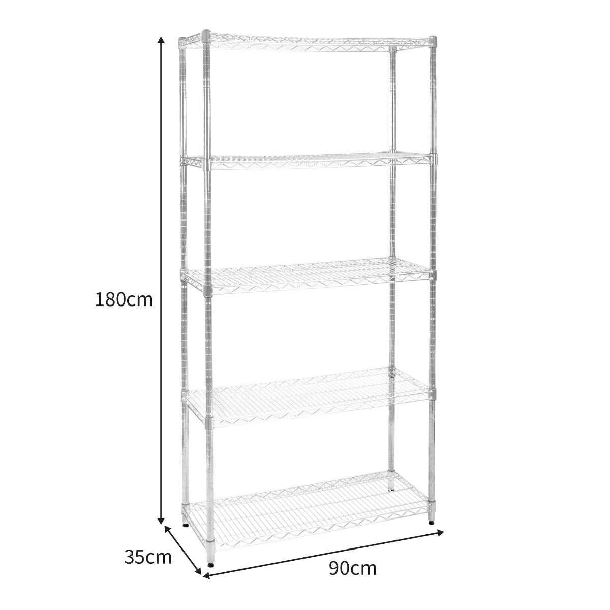 KuKoo Wire Racking - 35cm x 90cm x 180cm