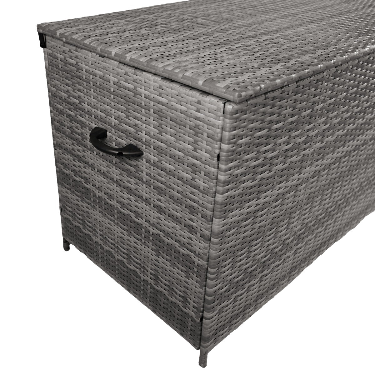 Rattan Cushion Storage Box - Grey