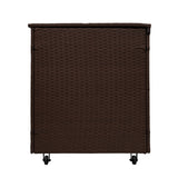 Rattan Corner Set & Cushion Storage Box - Brown