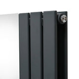 Flat Mirror Radiator - 1800mm x 425mm - Anthracite Grey