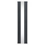 Flat Mirror Radiator - 1800mm x 425mm - Anthracite Grey