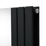 Flat Mirror Radiator - 1800mm x 565mm - Black