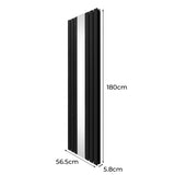 Flat Mirror Radiator - 1800mm x 565mm - Black