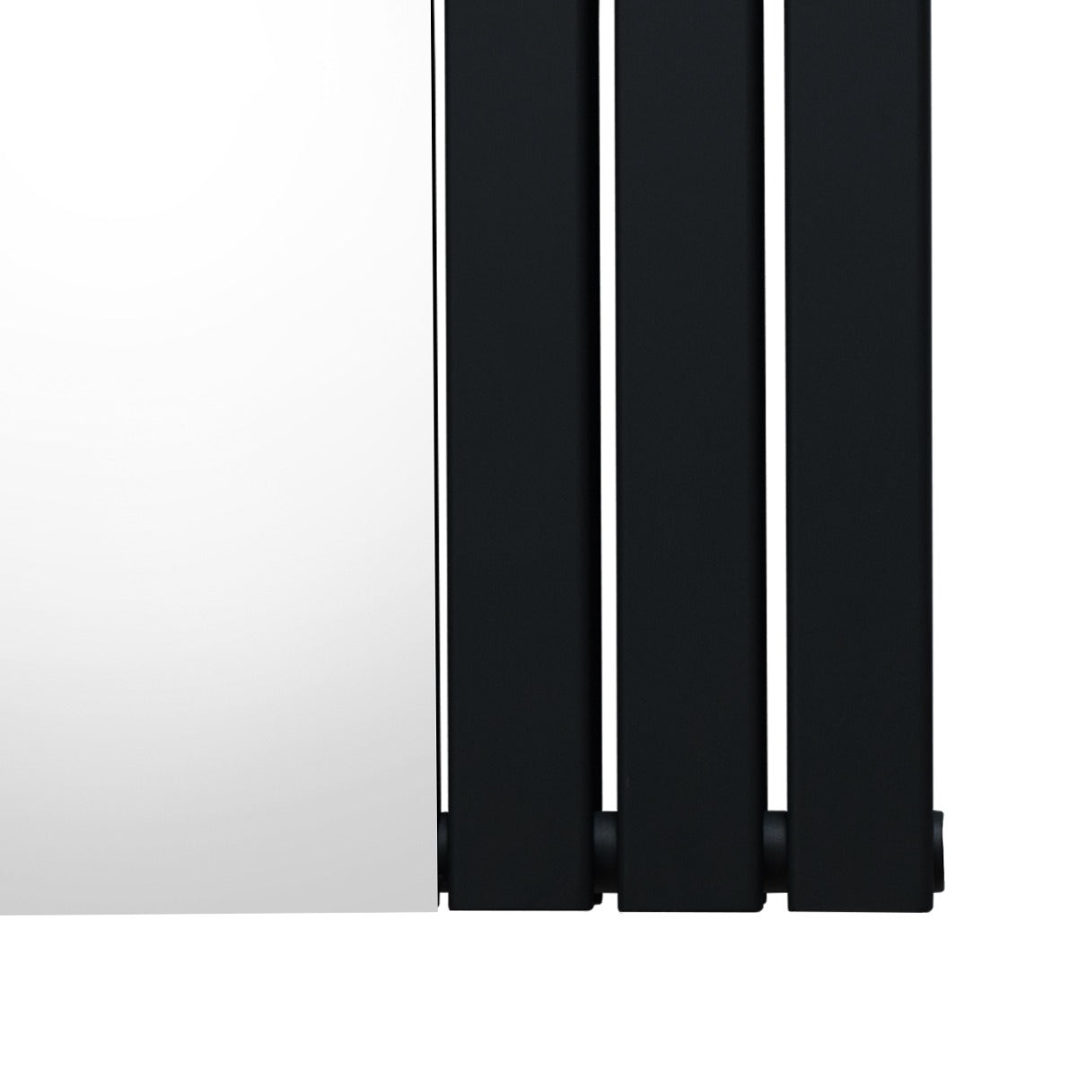 Flat Mirror Radiator - 1800mm x 565mm - Black