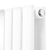 Oval Mirror Radiator - 1800mm x 380mm - White