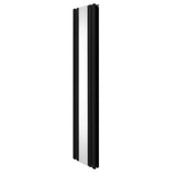 Oval Mirror Radiator - 1800mm x 380mm - Black