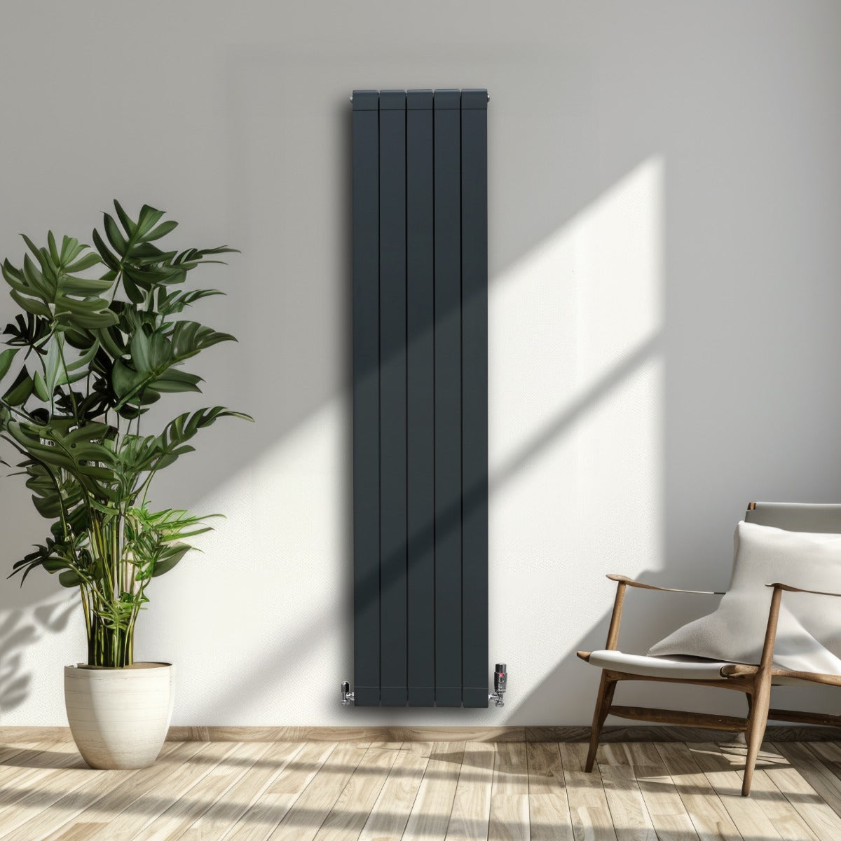 Aluminium Radiator – 1800mm x 395mm – Anthracite Grey