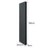 Aluminium Radiator – 1800mm x 395mm – Anthracite Grey