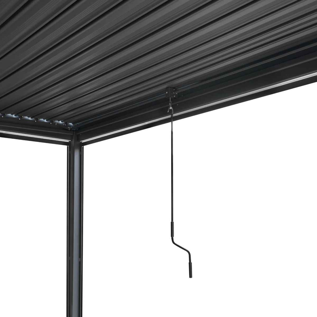 Aluminium Pergola With Blinds & LED Lights - 3m x 3m