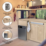 Camper Kitchen Pod & Silver Compressor Fridge - RHD